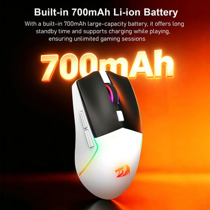 Redragon M730 PRO Wireless Lightweight RGB Gaming Mouse 10000 DPI
Cable-Free 0 Delay, Redefine Keybinding Macro, Vibing Backlight, Ergonomic Grip Body Comfort