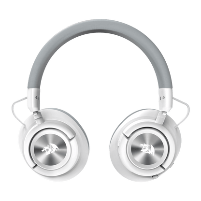 Redragon H889 Wireless Gaming Headset, 4 Connection Modes 2.4G/BT/3.5mm/USB, 53mm Drivers, Spatial Audio, 7.1 Surround Sound, Detachable Mic, Compatible with PC/PS5/PS4/NS/Xbox One/Phone, White