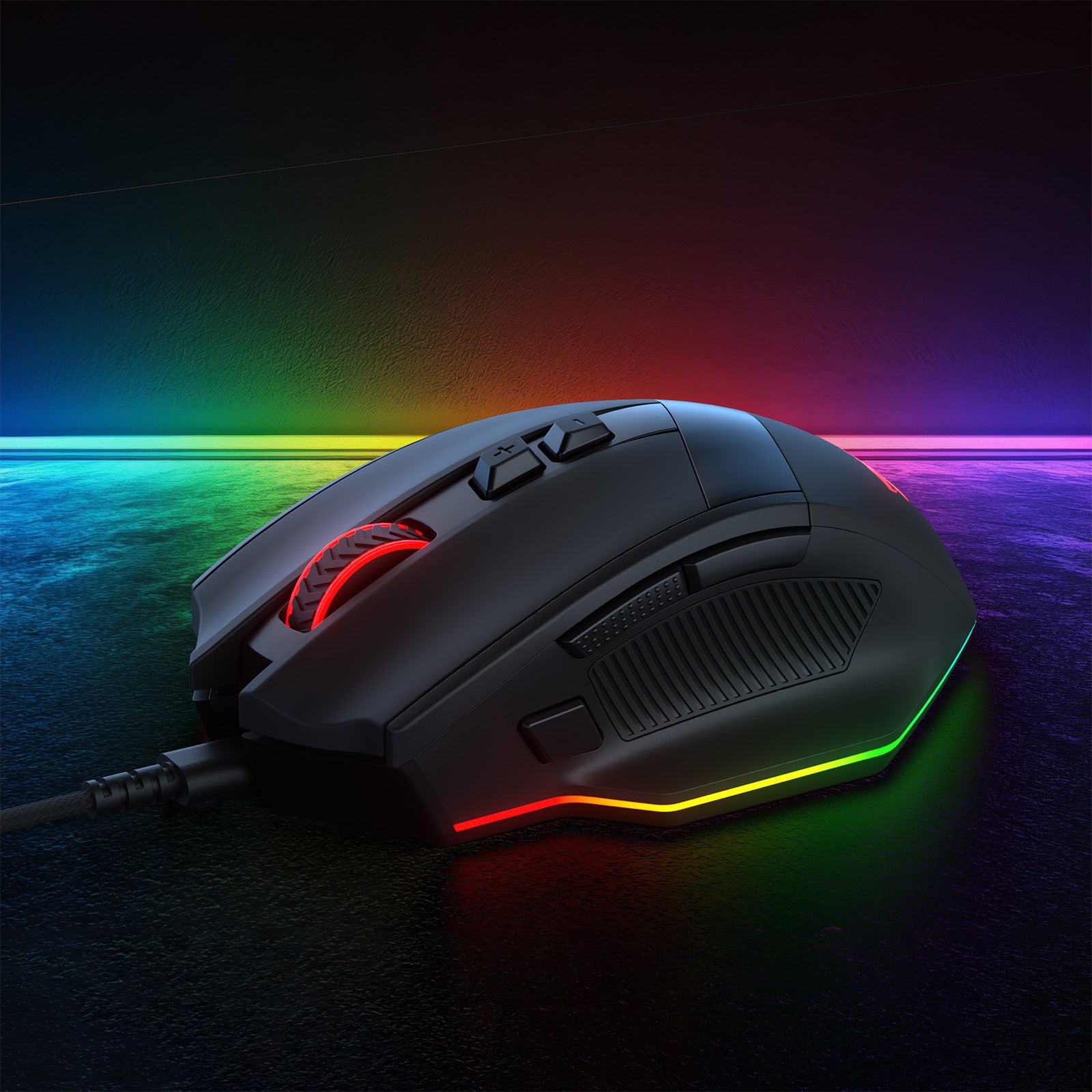 Redragon M923 Gaming Mouse, RGB, Wired, Black 