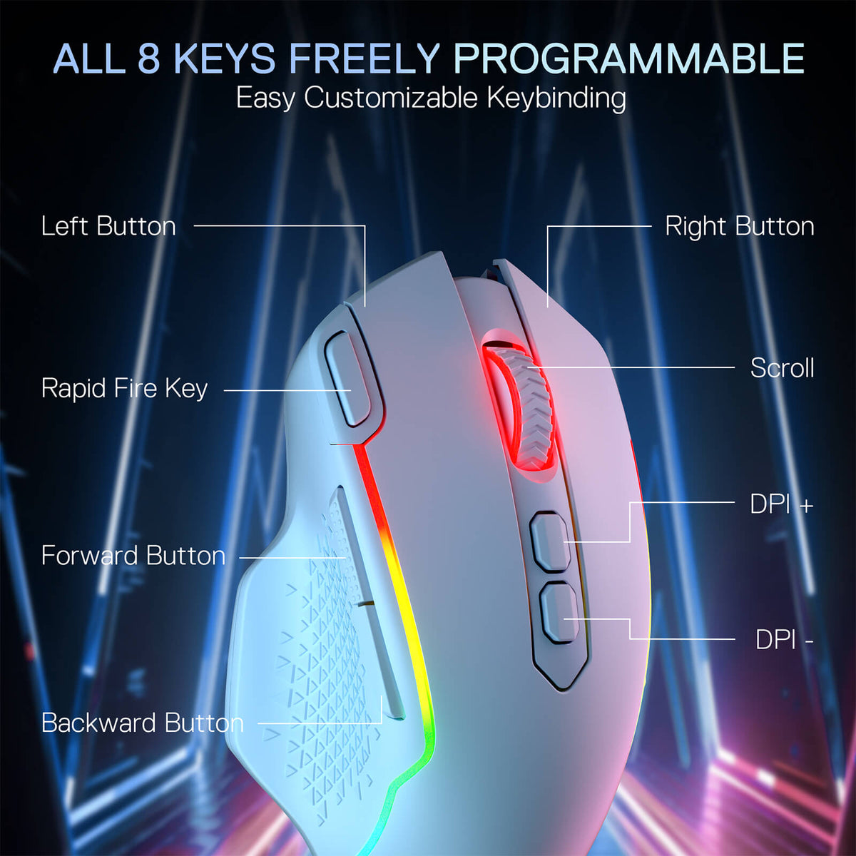 Souris Sans Fil Gaming Redragon Souris De Jeu Sans Fil Avec 8 000 Ppp, Souris De Jeu PC Avec Souris Gaming Sans Fil Souris Sans Fil Gaming Redragon Souris De Jeu Sans Fil Avec 8 000 Ppp, Souris De Jeu PC Avec Souris Gaming Sans Fil