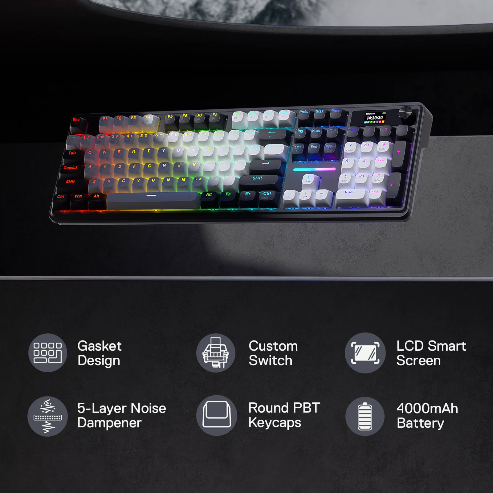 Redragon TERRAFLARE K762 PRO Wireless Full Size Mechanical Gaming