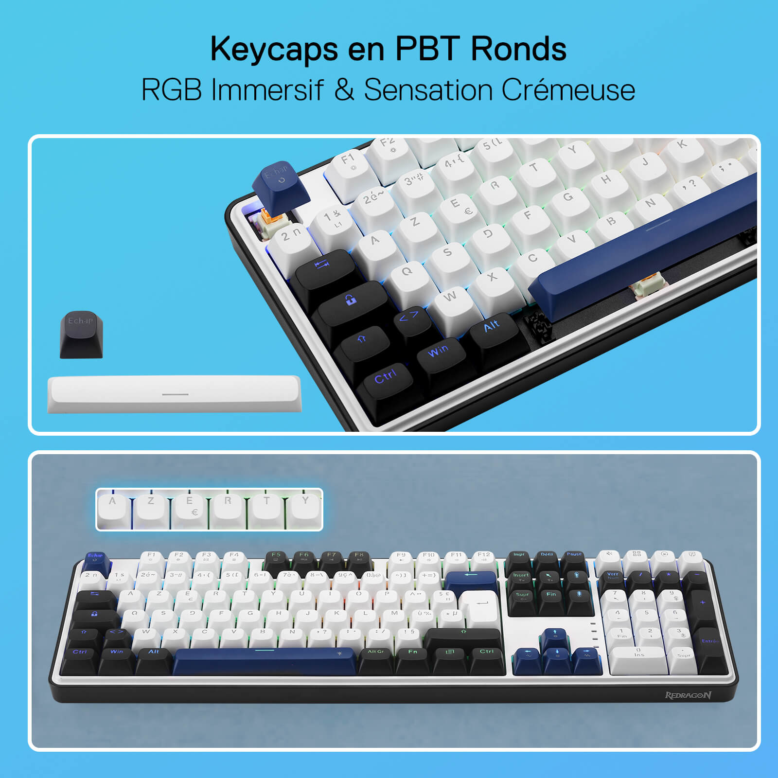 DRAGONーKING Redragon WYVERN K689 Wired 108Keys Full Size Gasket RGB Gaming