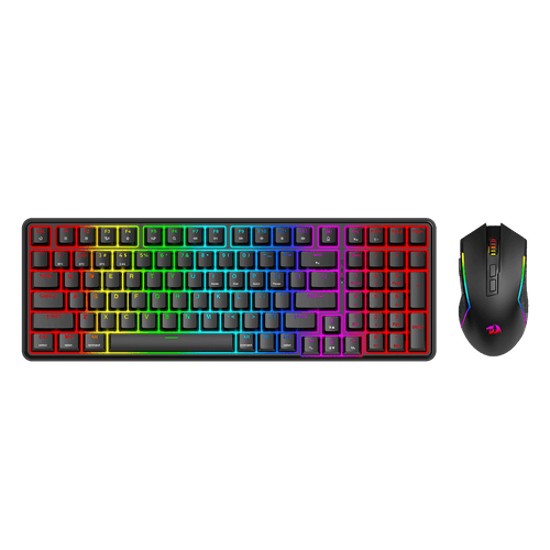 Redragon S162 3-Mode Wilreess Gaming Keyboard & Mouse Combo, 99 Keys K744 RGB GamingKeyboard and 8000 DPI M693 Gaming Mouse Bundle