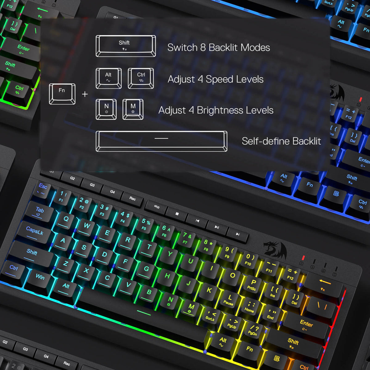 Redragon SHIVA K522 RGB 61 Keys Membrane Gaming Keyboard – Redragonshop