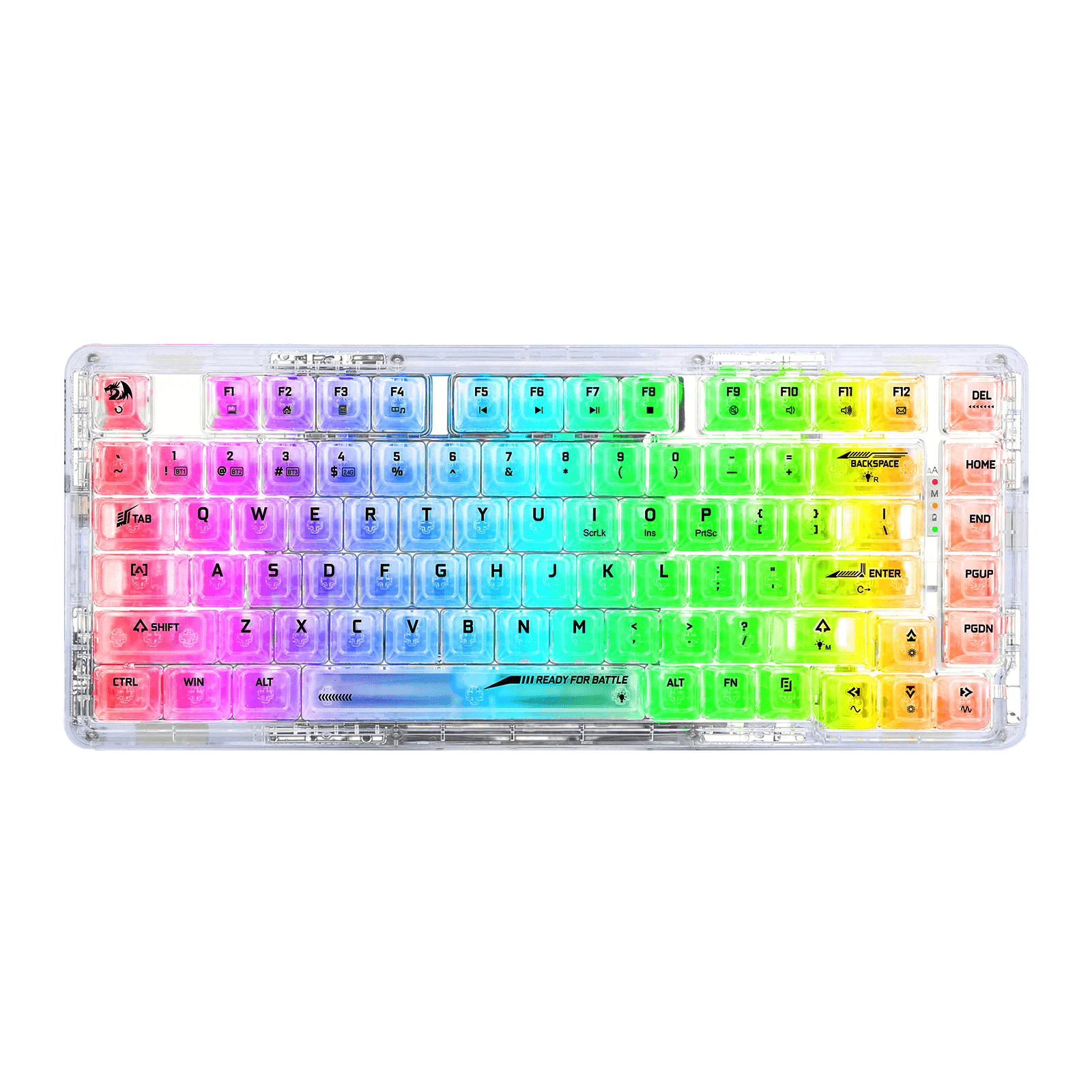 Redragon ELF PRO K649 Wireless Hot-Swappable Transparent Keyboard ...