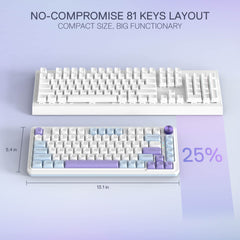 Redragon K673 MAX 75% 3-Modes 81 Keys PBT Compact Mechanical Keyboard