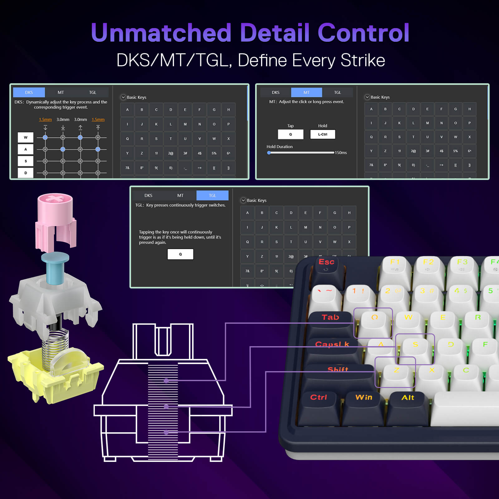 Redragon UCAL K673 HE Magnetic Gaming Keyboard | UltraMag Switches