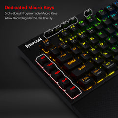 Redragon Wireless Gaming Keyboard | RGB Mechanical Keyboard | 87 Keys