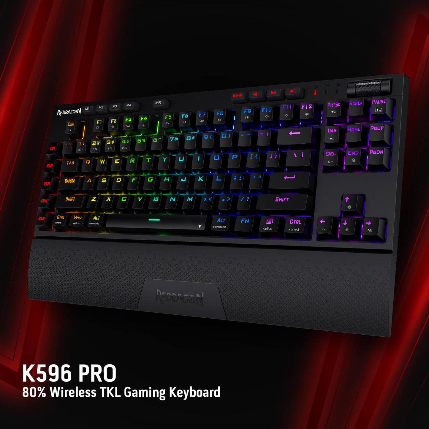 Redragon Wireless Gaming Keyboard | RGB Mechanical Keyboard | 87 Keys