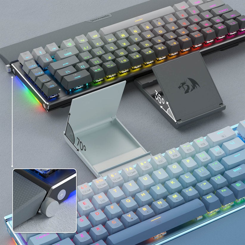 Redragon K641 SHACO 65% Wired Aluminum Mechanical Keyboard w/ Sound ...