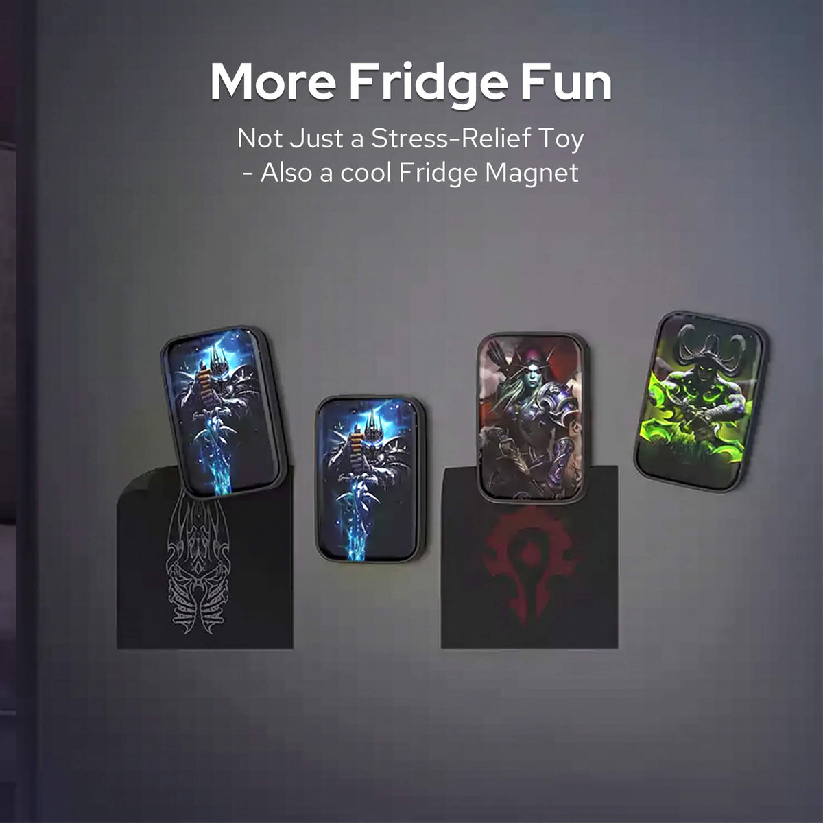 World of Warcraft Official Licensed Fidget Toys Adults, High-Quality Aluminum Alloy & Strong Magnets, Magnetic Sliding, Tactile Click Feedback, Office, Home, Travel, Gaming Desk, Relieves Stress, Increases Focus, Replaces Bad Habits