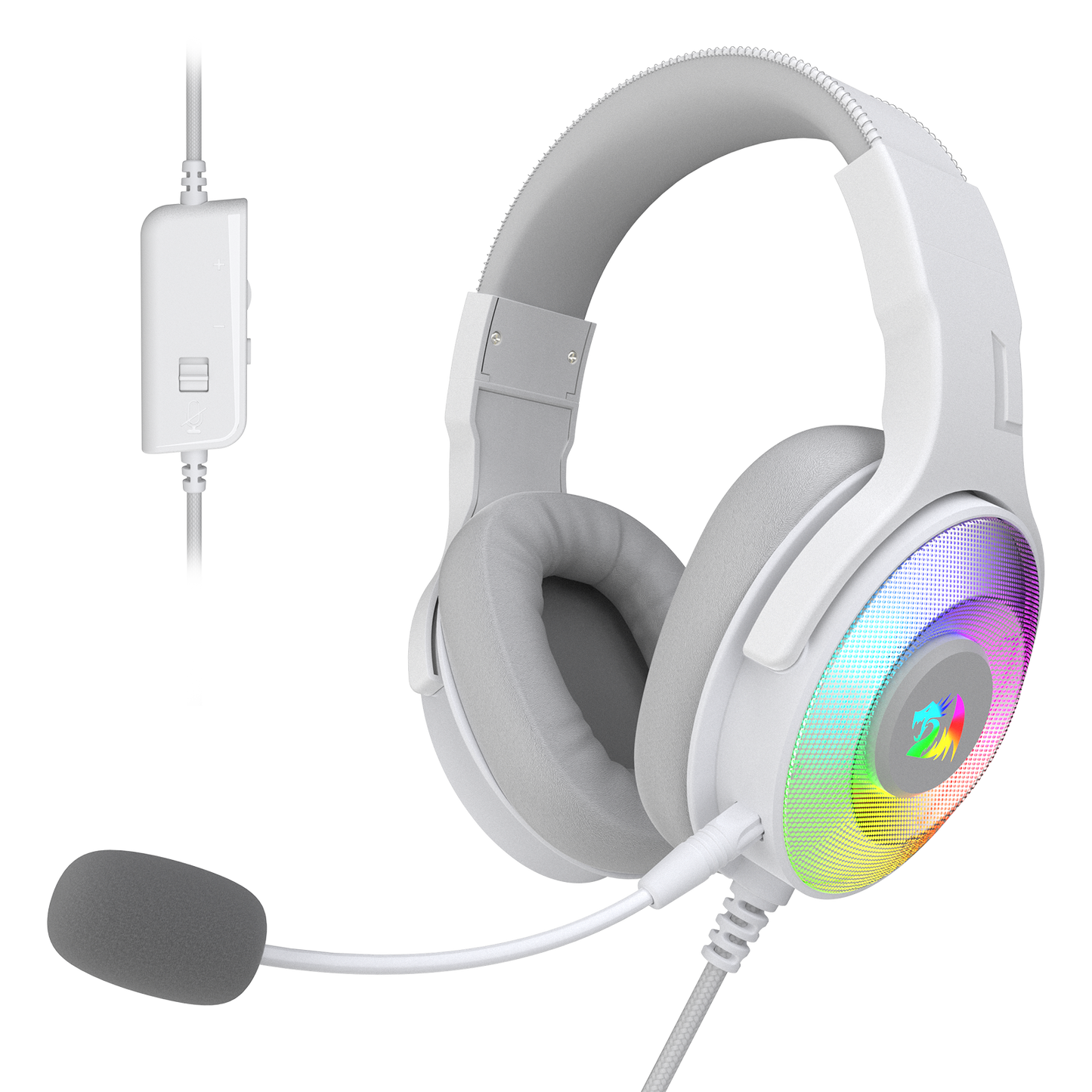 redragon white rgb headset