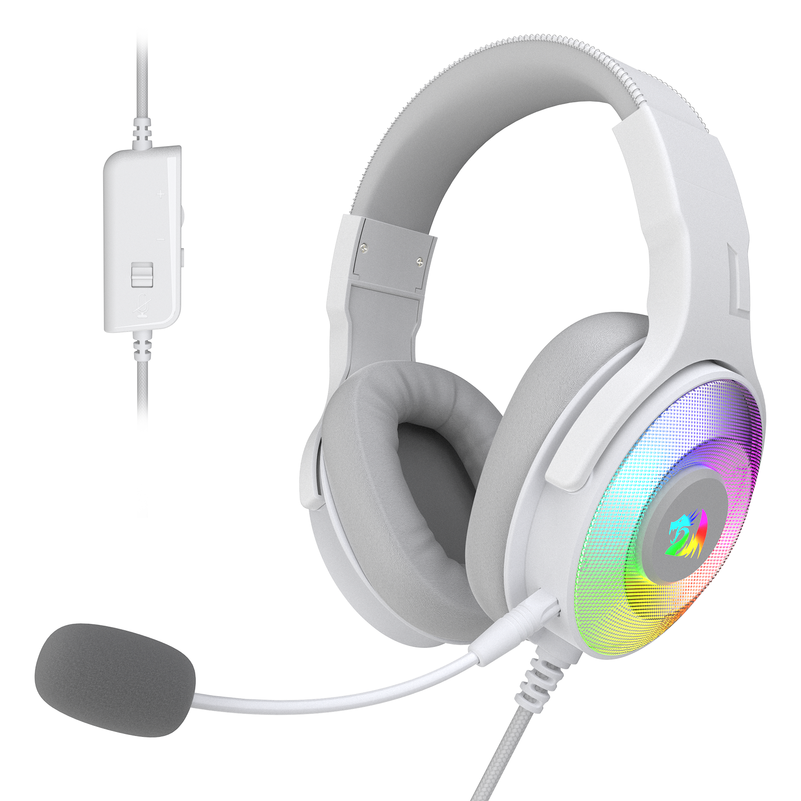 redragon white rgb headset