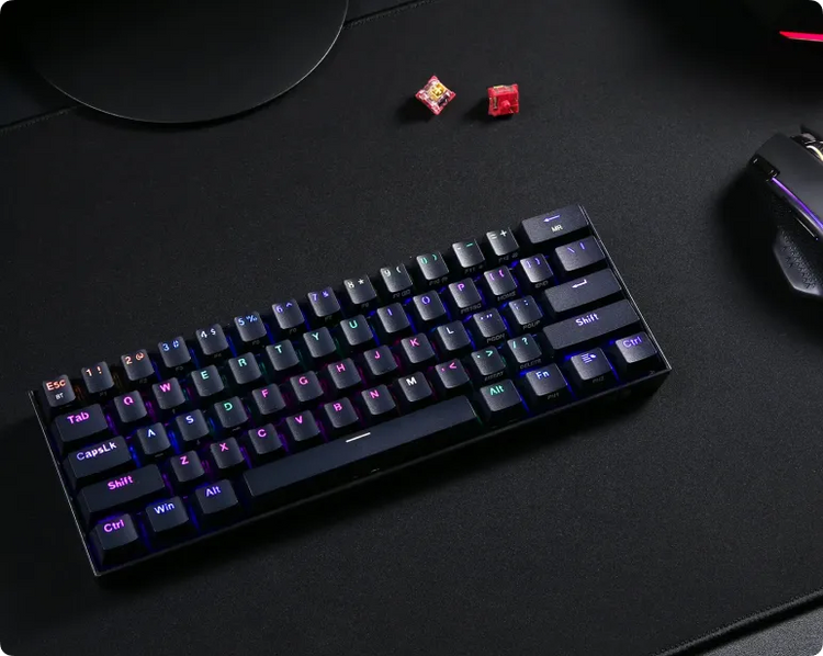 Redragon All Black Setup with FIZZ K617 Keyboard and M612 Mouse