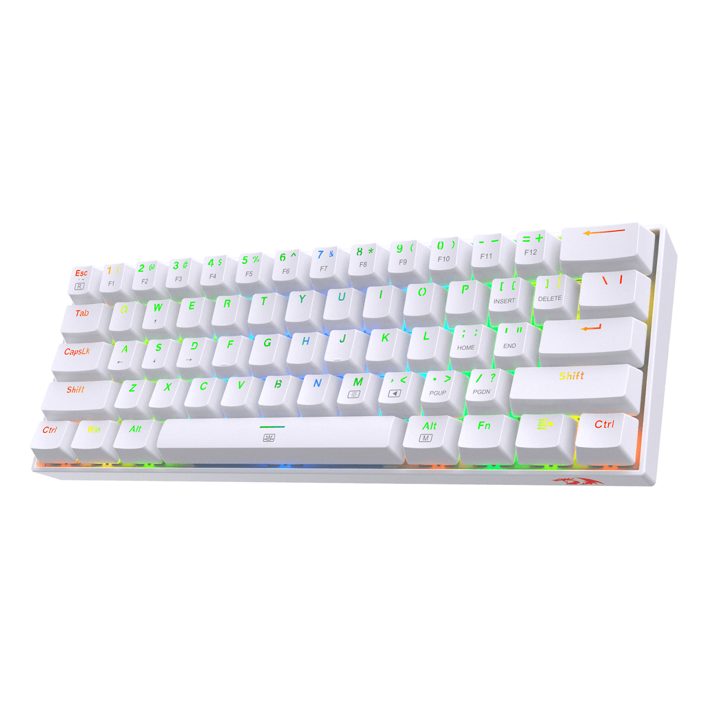 RedragonK630GamingKeyboardRedSwitchWhiteColorsmall keyboard gaming(Open-box)