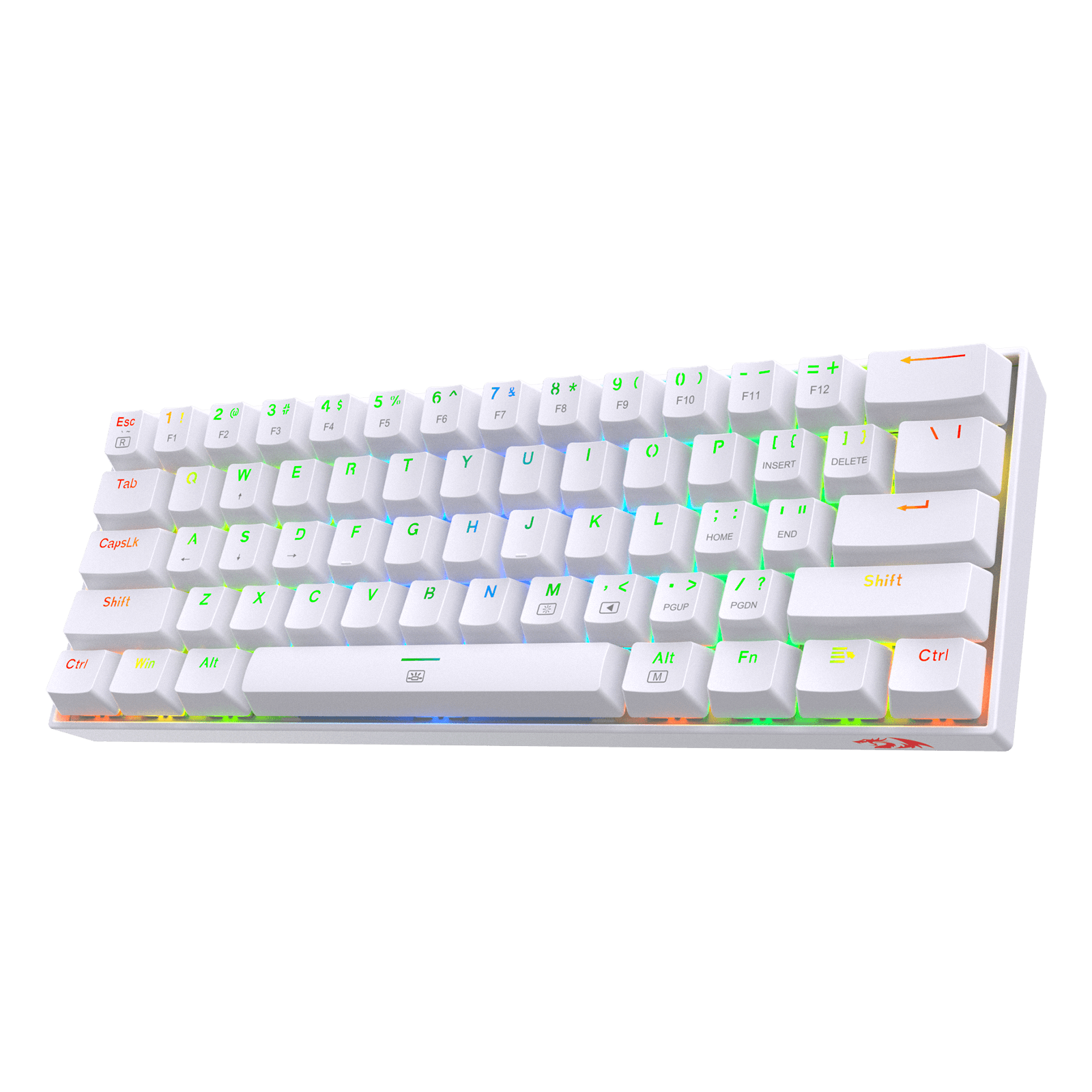 RedragonK630GamingKeyboardRedSwitchWhiteColorsmall keyboard gaming(Open-box)