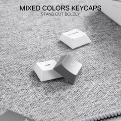 Redragon BK7114 96% Tri-modes Wireless Keyboard with Scissor Mechanism,  Grey and White Mixed-Color Keycaps are perfect for minimalism. 