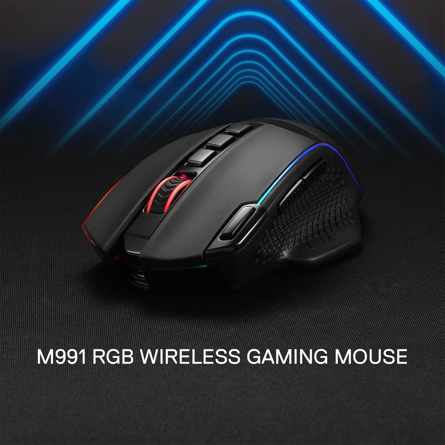 Redragon M991 Wireless Gaming Mouse, 26000 DPI 3-Mode Mice with Professional Sensor, Durable Power Capacity, Customizable Macro and RGB Backlight for PC/Mac/Laptop, Black