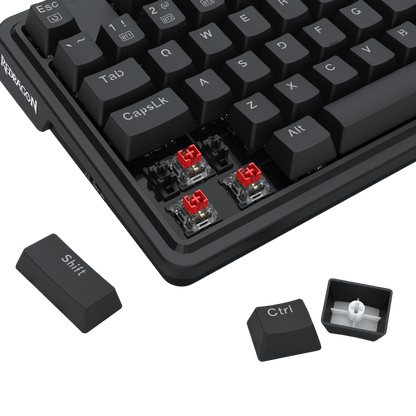 Redragon S168 3-Mode Wilreess Gaming Keyboard & Mouse Combo, 81 Keys K673 PRO RGB Gasket Keyboard and 8000 DPI M693 Gaming Mouse Bundle, Convenient Shared Dongle