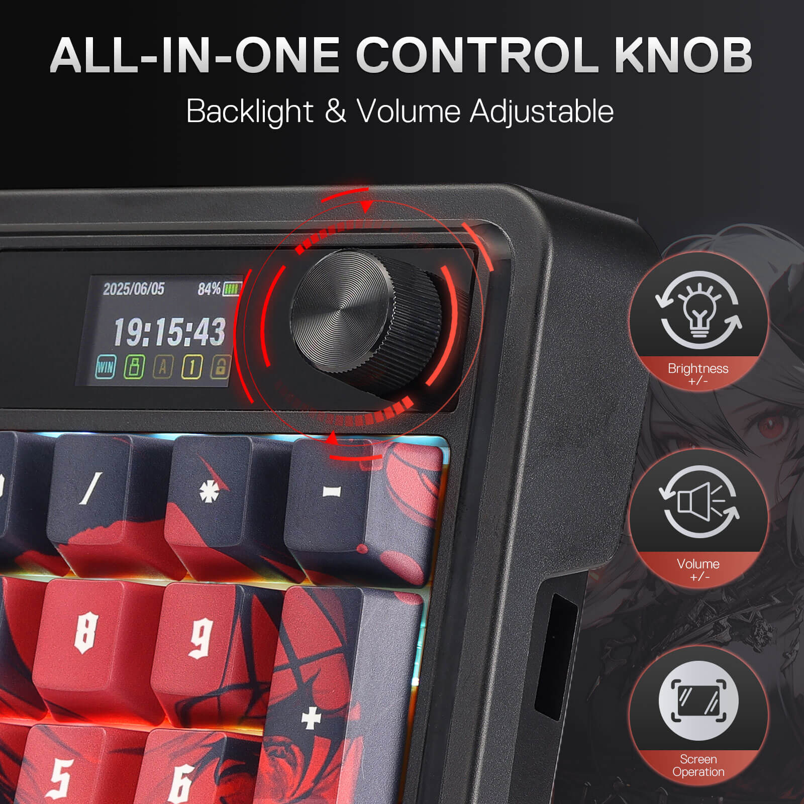 Redragon ARTEMIS K719 PRO 96% Anime Keyboard w/Smart Display