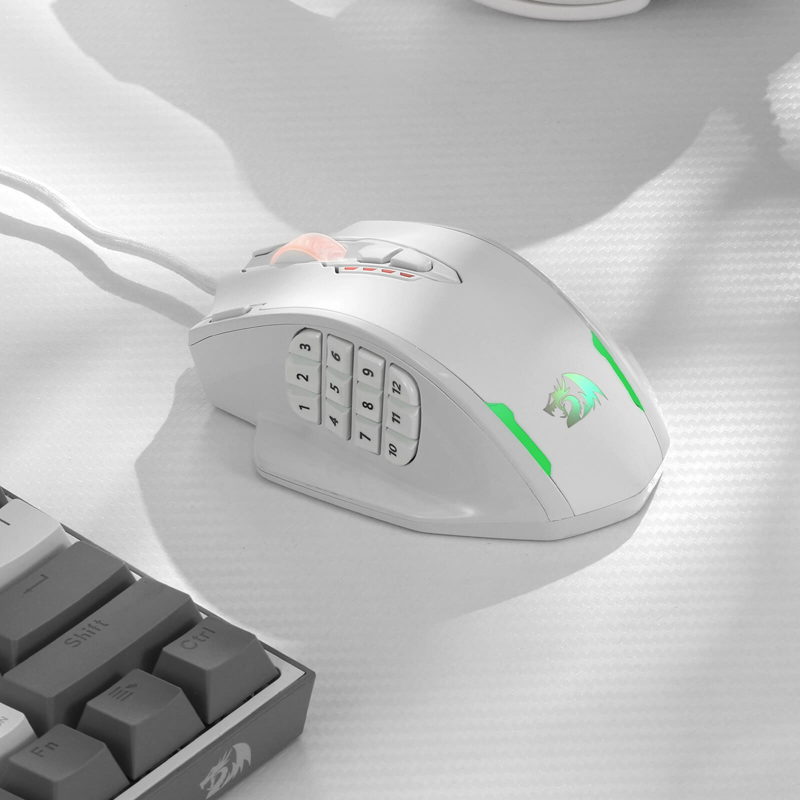 redragon m908 white mouse