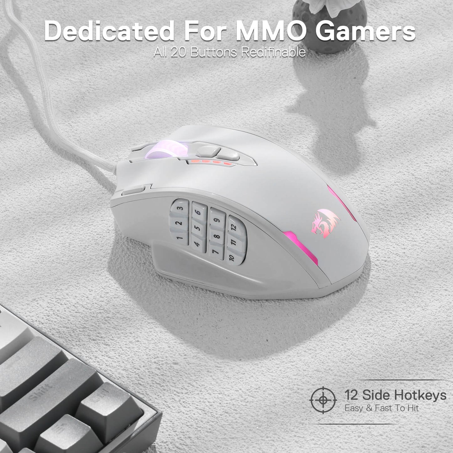 redragon m908 white mouse