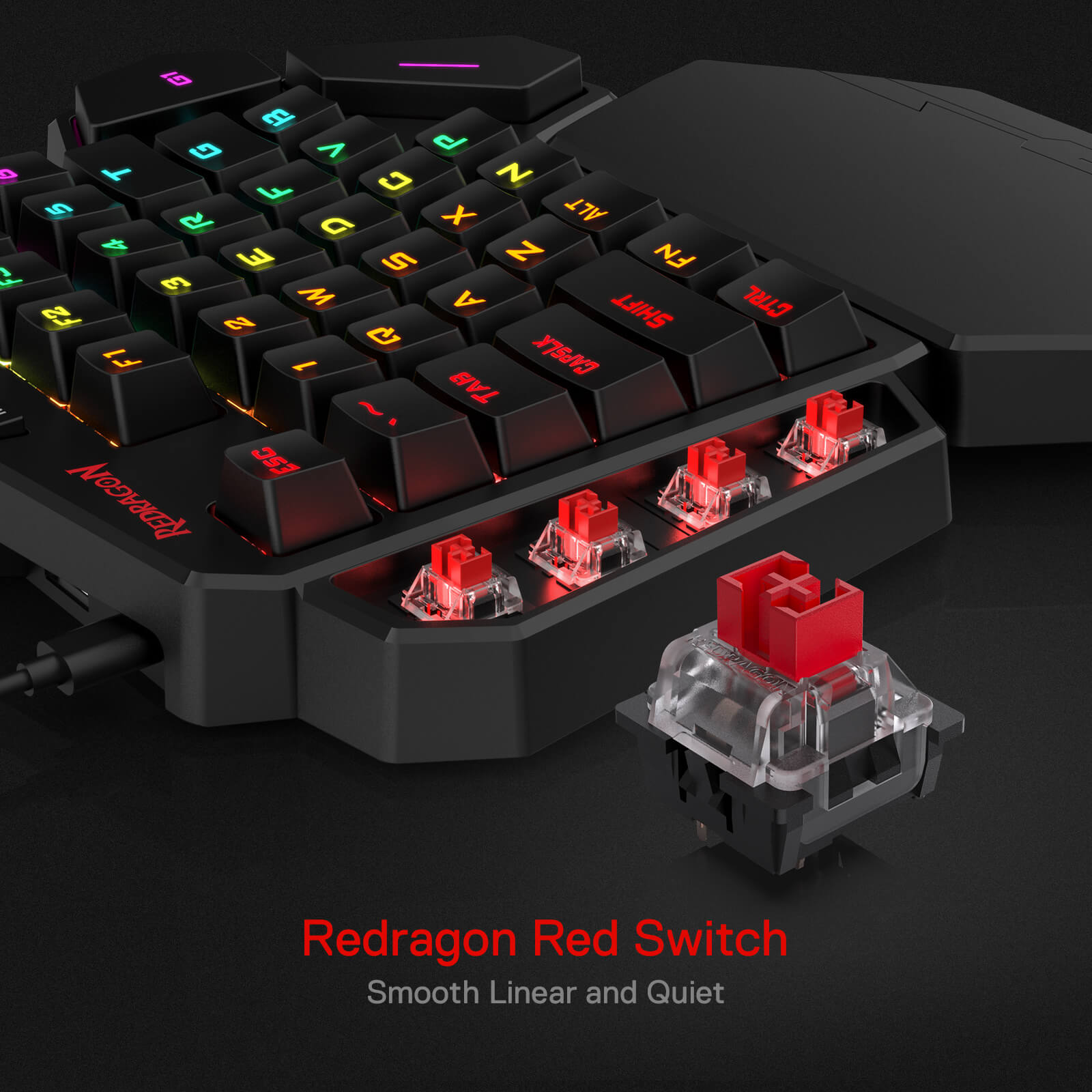 Redragon K585 One-Handed Mechanical Gaming Keyboard | Left Hand Mini Keypad For Mobile Game – Redragonshop