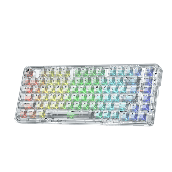 Redragon ELF PRO K649 Wireless Hot-Swappable Transparent Keyboard ...