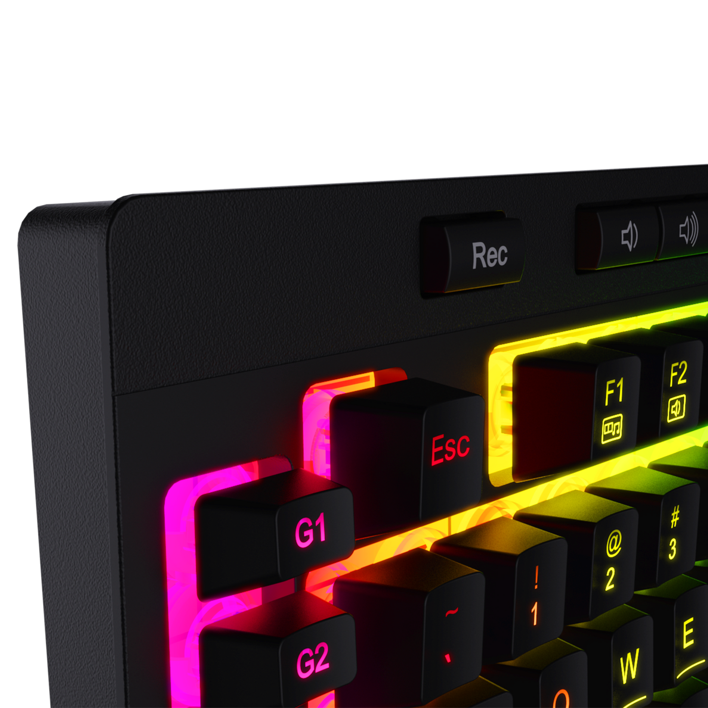 RGB Backlit Membrane Gaming Keyboard  with 6 Extra On-Board Macro Keys