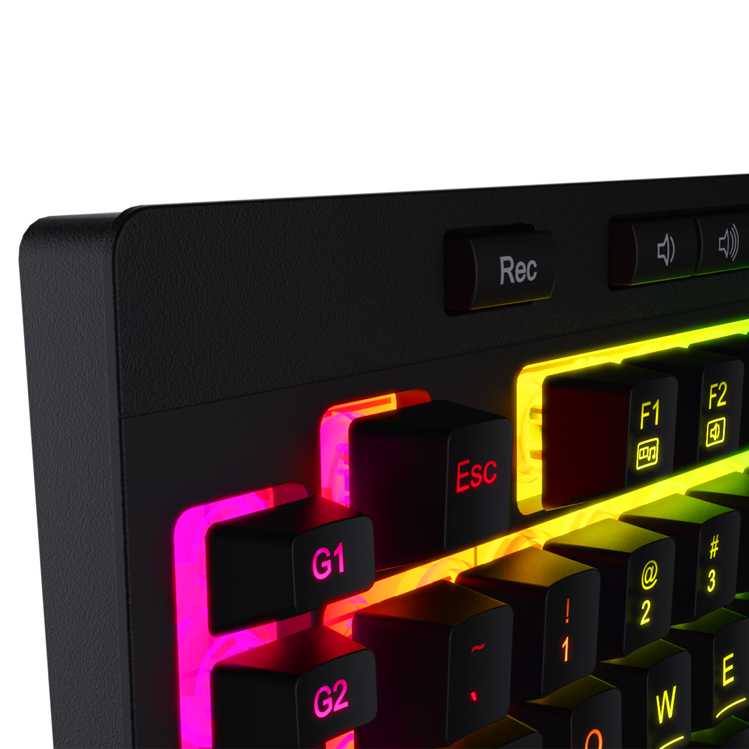 RGB Backlit Membrane Gaming Keyboard  with 6 Extra On-Board Macro Keys