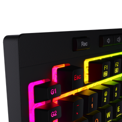 RGB Backlit Membrane Gaming Keyboard  with 6 Extra On-Board Macro Keys