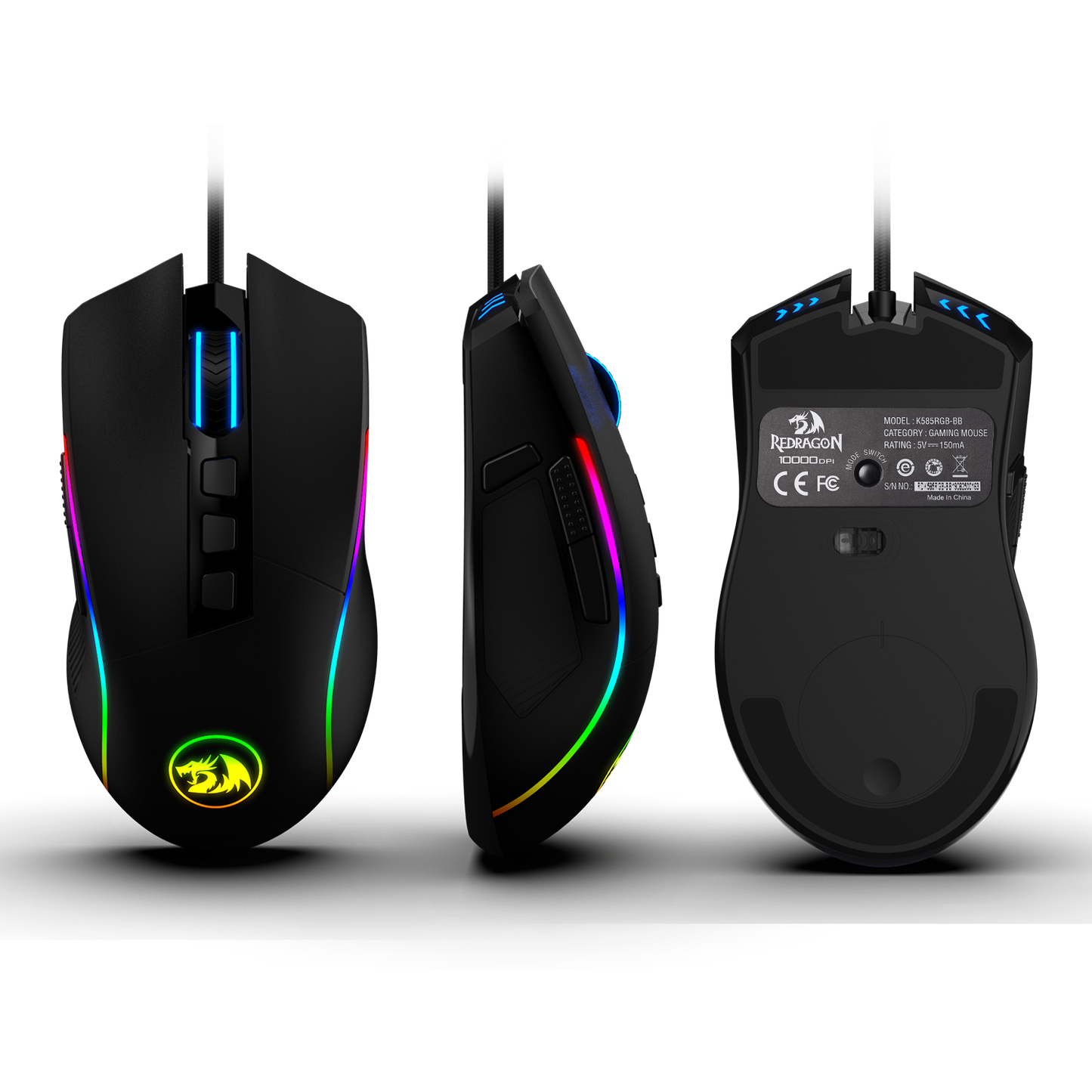 Comfortable Grip Ergonomic Optical PC Computer Gaming Mice with Fire Button