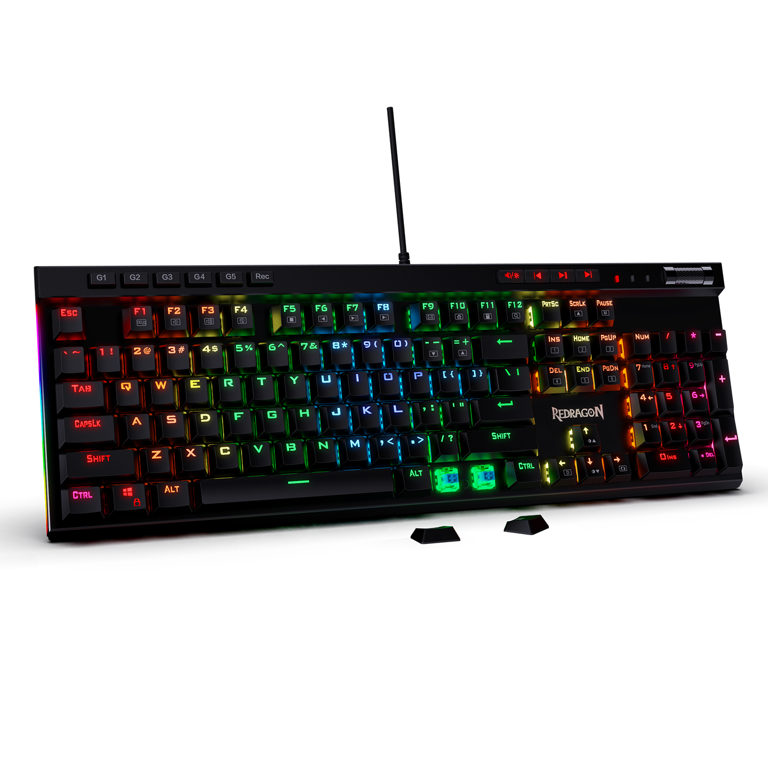 Redragon K580 VATA RGB LED Backlit Mechanical Gaming Keyboard with blue switches