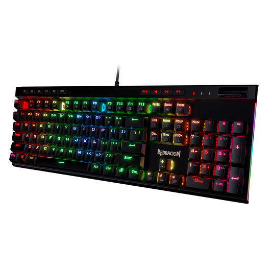 Redragon K580 VATA RGB LED Backlit Mechanical Gaming Keyboard with Macro Keys & Dedicated Media Controls