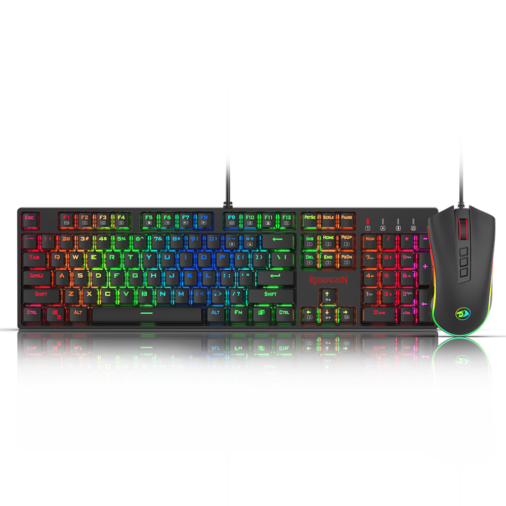 Redragon K582-BA Wired Mechanical Gaming Keyboard & M711 Cobra Gaming Mouse Combo