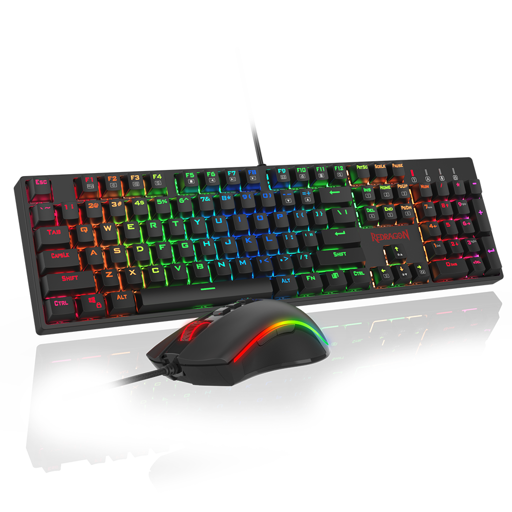 Redragon K582-BA Wired Mechanical Gaming Keyboard & M711 Cobra Gaming Mouse Combo