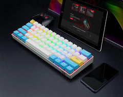 3-Mode Wireless 61 Keys Compact Gaming Keyboard w/Custom Soft Linear Switches