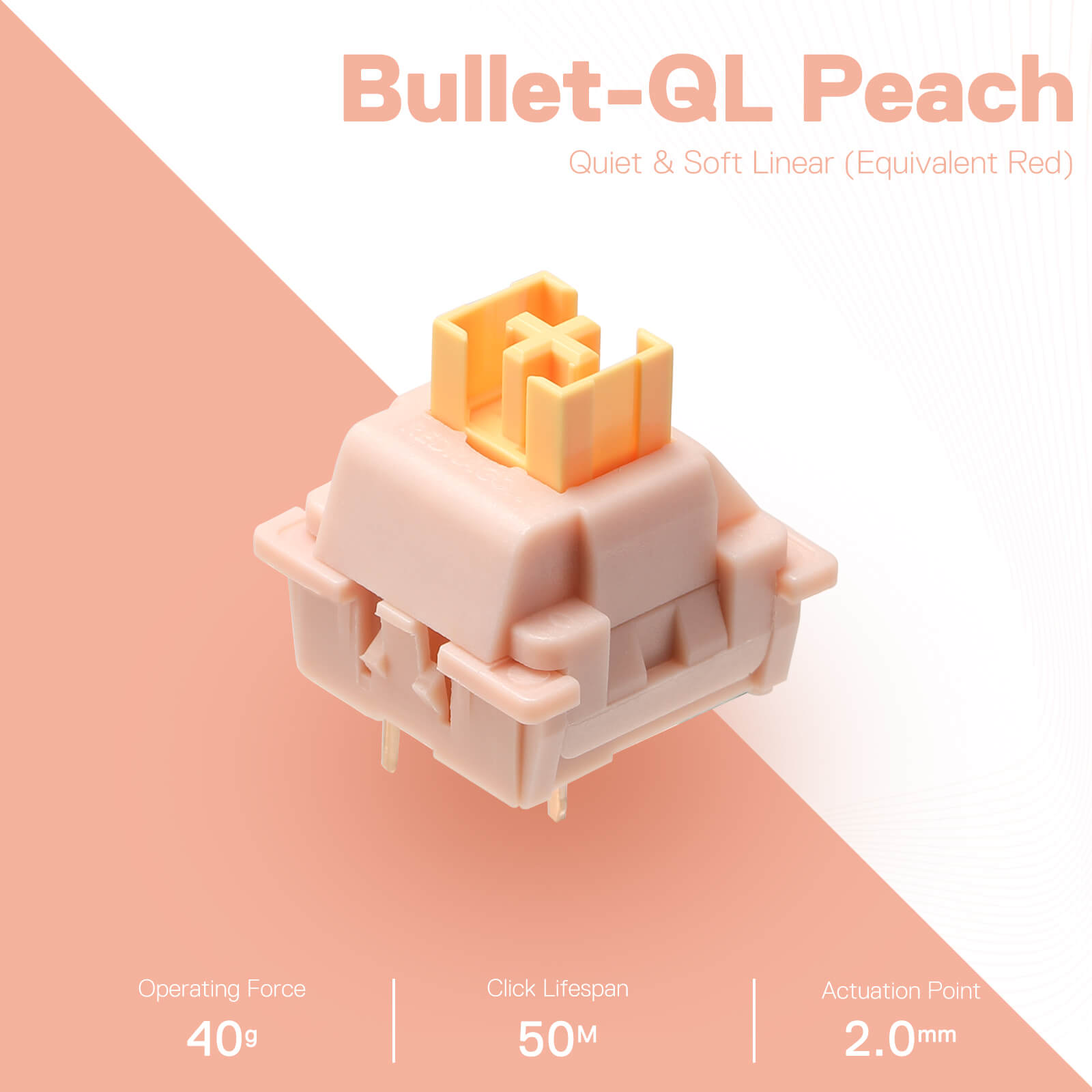 BULLET-QL A113 Soft Linear Mechanical Switch (24 pcs Switches)