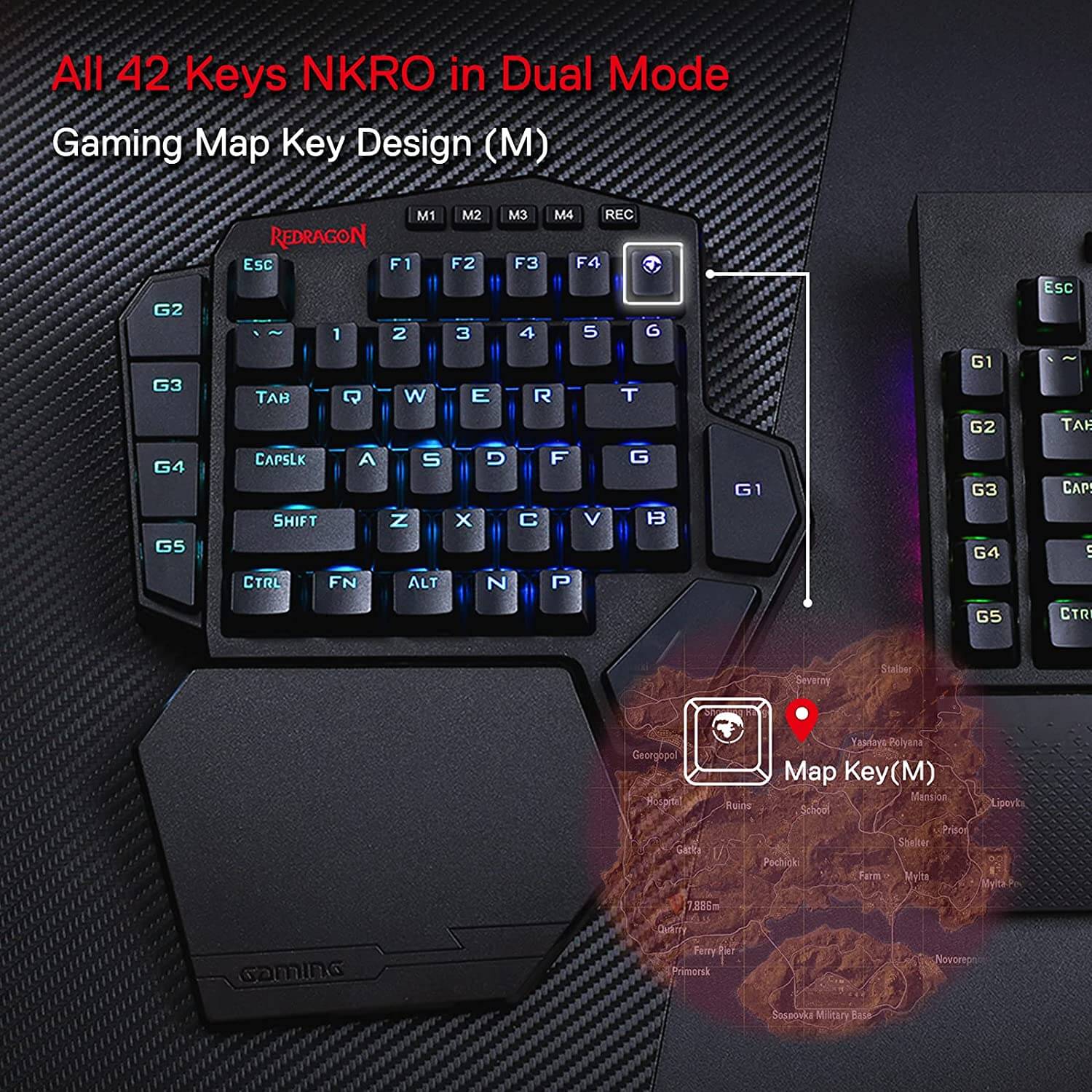 Redragon K585 DITI Wireless One-Handed Mechanical Keyboard