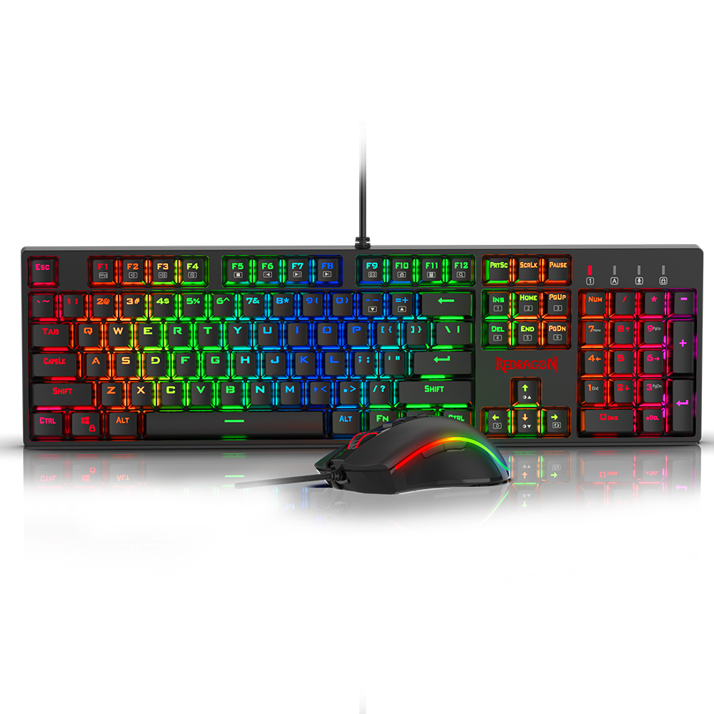 Redragon K582-BA Wired Mechanical Gaming Keyboard & M711 Cobra Gaming Mouse Combo