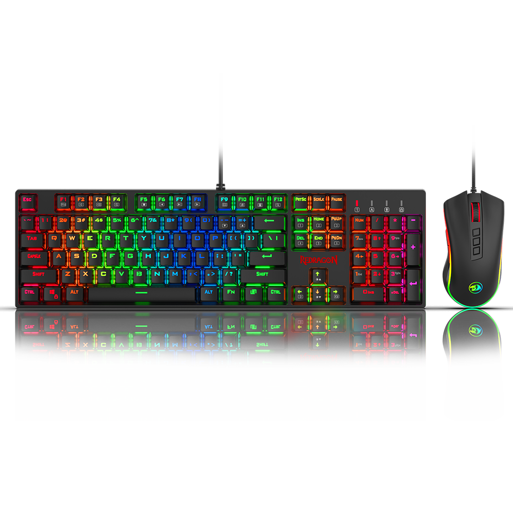 Redragon K582-BA Wired Mechanical Gaming Keyboard & M711 Cobra Gaming Mouse Combo