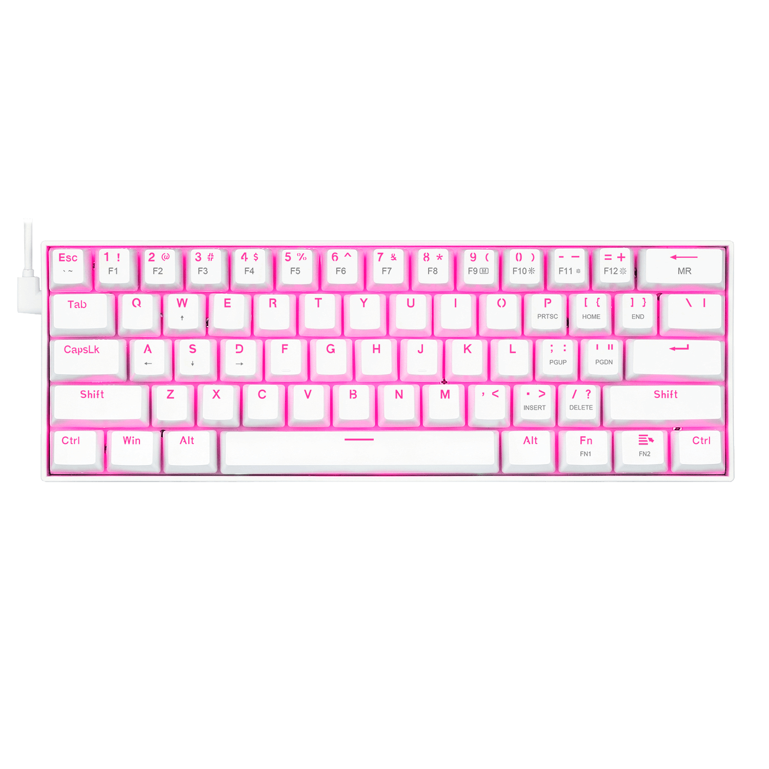Redragon K630 White 60% Keyboard