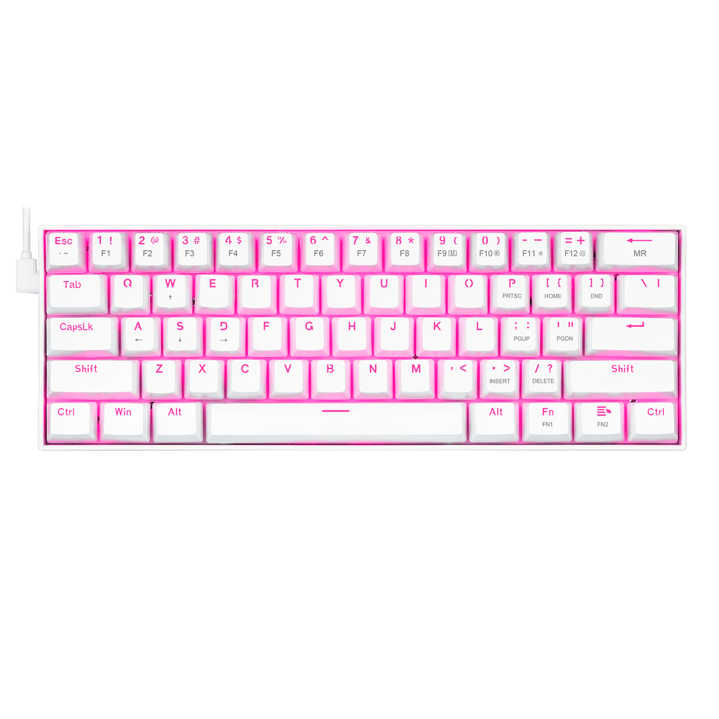 Redragon K630 Gaming Keyboard Pink LED