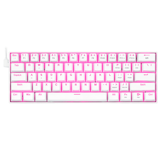 Redragon K630 Gaming Keyboard Pink LED