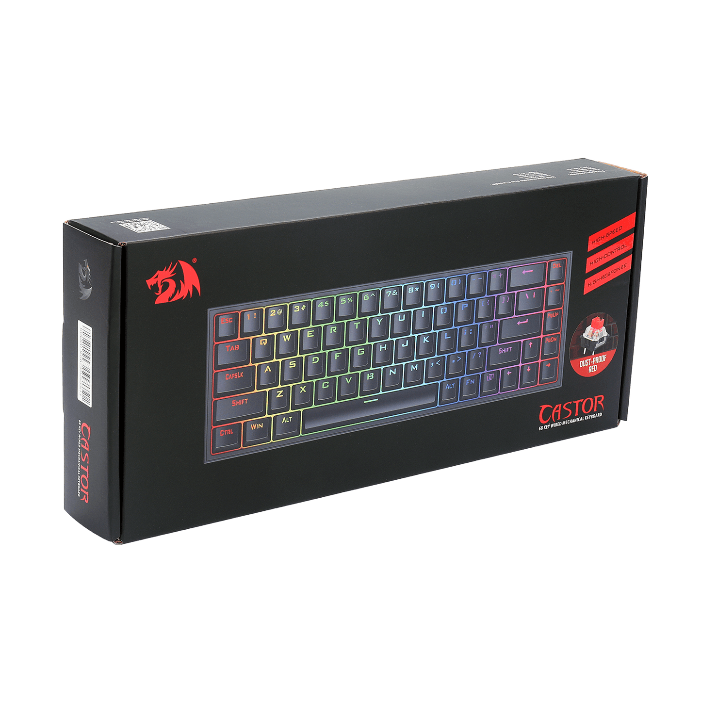 68 Keys Hot-Swappable Compact Mechanical Keyboard w/100% Hot-Swap Socket