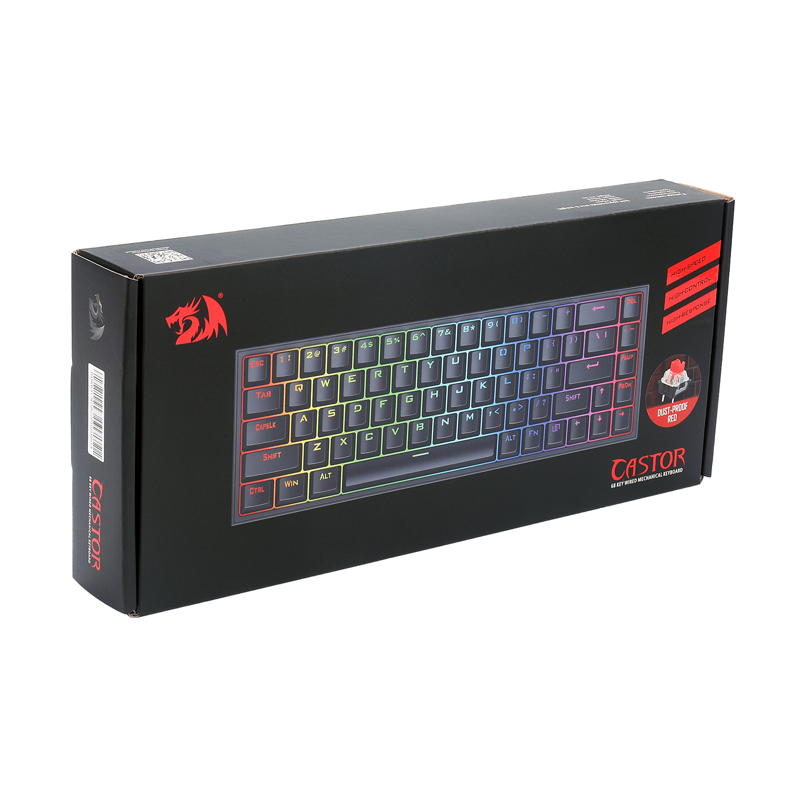 68 Keys Hot-Swappable Compact Mechanical Keyboard w/100% Hot-Swap Socket