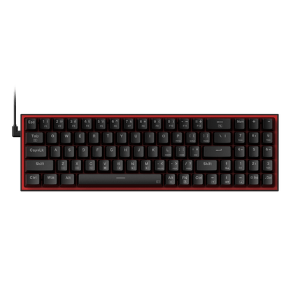 Redragon K628 Pollux 75% Wired RGB Gaming Keyboard, 78 Keys Compact Mechanical Keyboard w/100% Hot-Swap Socket, Free-Mod Plate Mounted PCB & Dedicated Arrow Keys, Quiet Red Switch