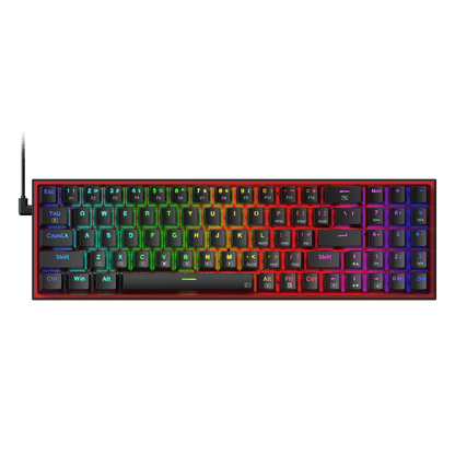 Redragon K628 Pollux 75% Wired RGB Gaming Keyboard, 78 Keys Compact Mechanical Keyboard w/100% Hot-Swap Socket, Free-Mod Plate Mounted PCB & Dedicated Arrow Keys, Quiet Red Switch