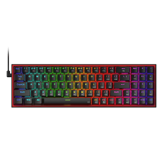 Redragon K628 Pollux 75% Wired RGB Gaming Keyboard, 78 Keys Compact Mechanical Keyboard w/100% Hot-Swap Socket, Free-Mod Plate Mounted PCB & Dedicated Arrow Keys, Quiet Red Switch