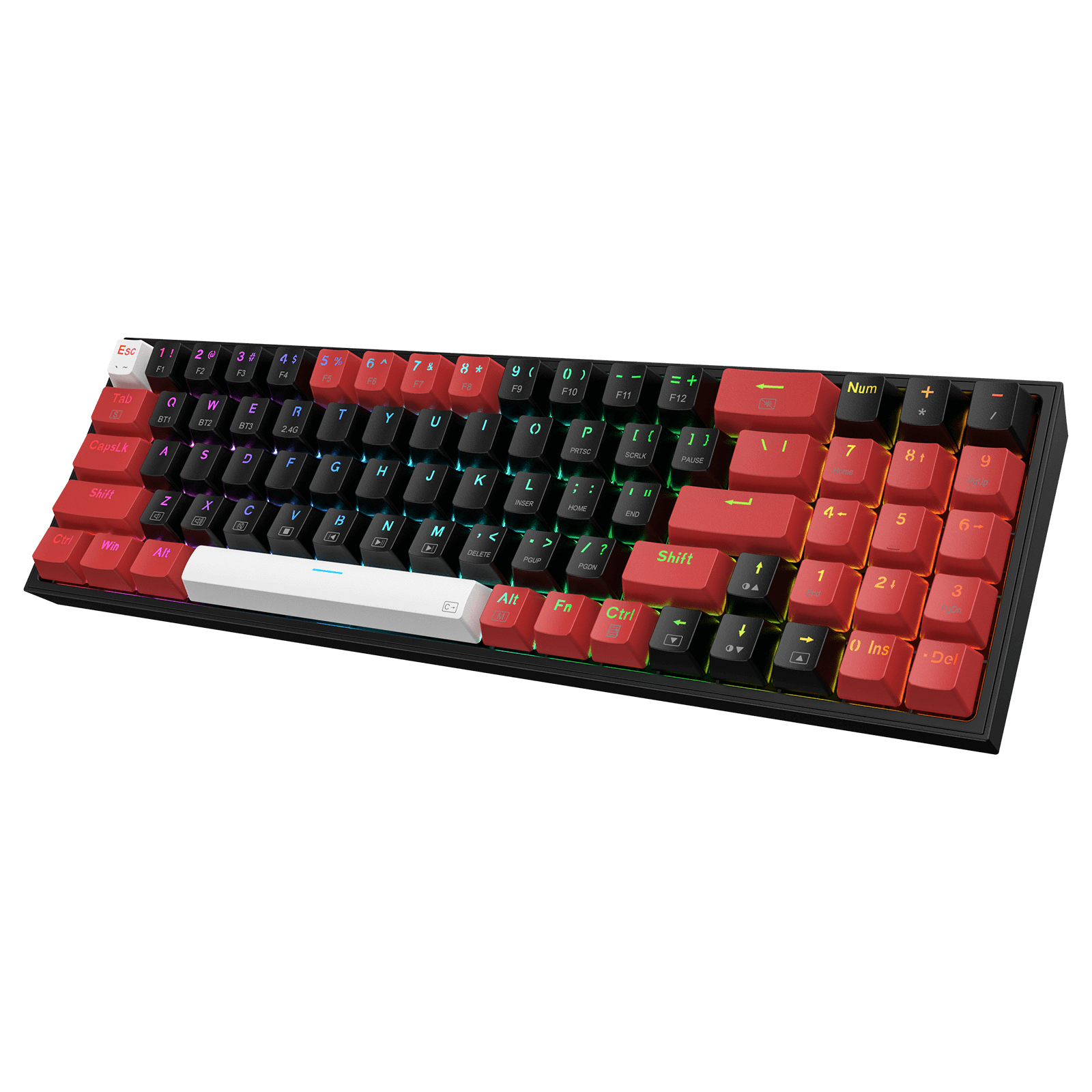 Redragon K628 PRO 75% 3-Mode Wireless RGB Gaming Keyboard